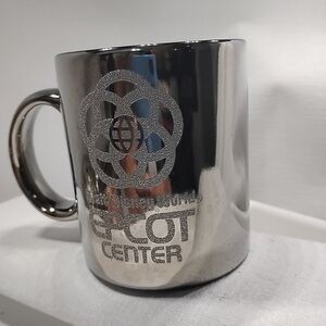 Disney Silver Epcot Center Mug